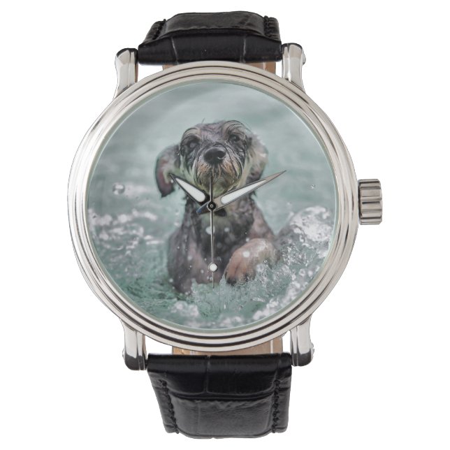 Hund Simmar Hundpaddel Armbandsur (Framsida)