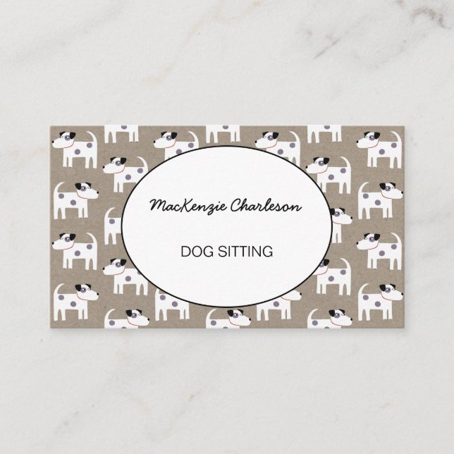 Hund Sitta Jack Russell Terrier Brown Papper Visitkort (Framsida)