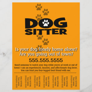 Hund Sitta.Sitter.Service.Business Reklamblad
