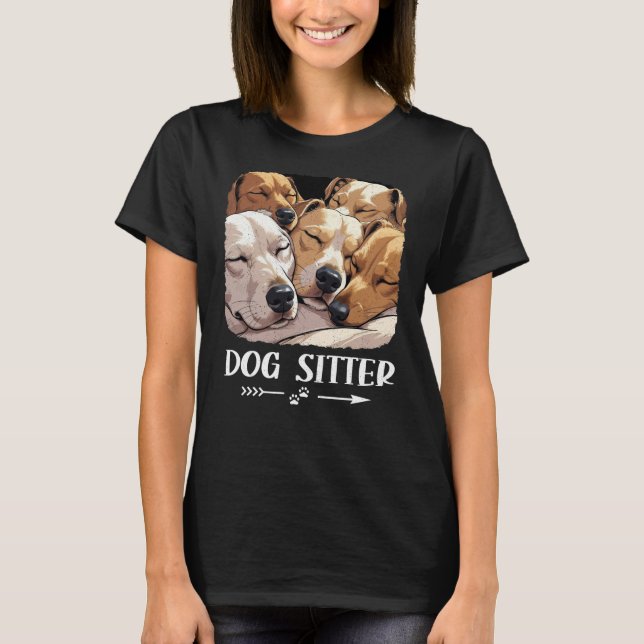 Hund Sitter Graphic T Shirt (Framsida)