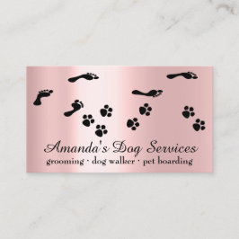 Hund Sitter Pet Services Grooming Tass Väg Classy Visitkort