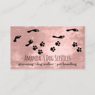 Hund Sitter Pet Services Grooming Tass Väg Visitkort