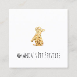 Hund Sitter Sitter Pet Service Grooming (endast Gu Fyrkantigt Visitkort