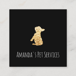 Hund Sitter Sitter Pet Service Grooming (endast Gu Fyrkantigt Visitkort