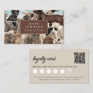 Hund Sitter Trainer Animal Care Hundar Loyalty Visitkort