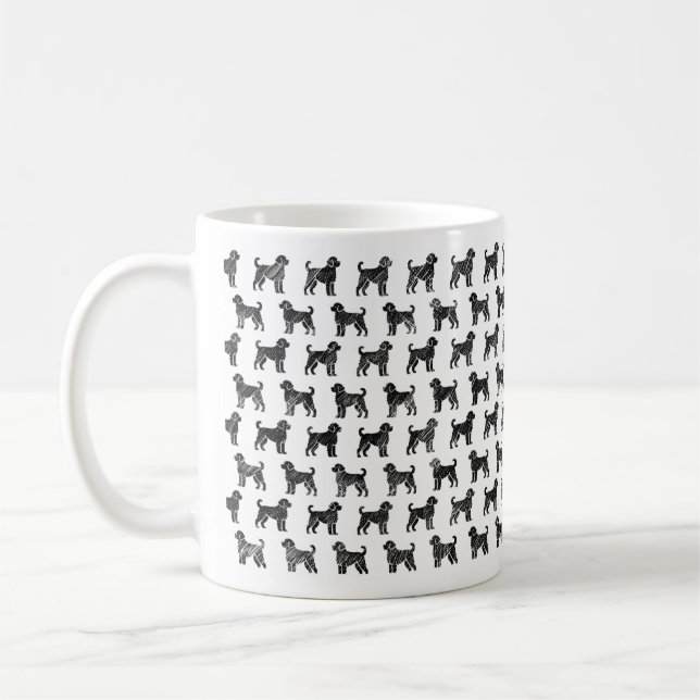 Hund Sketch Design Mugg (Vänster)