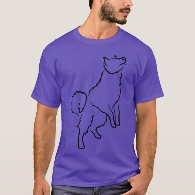 Hund Sketch-flickvän T Shirt (Framsida)