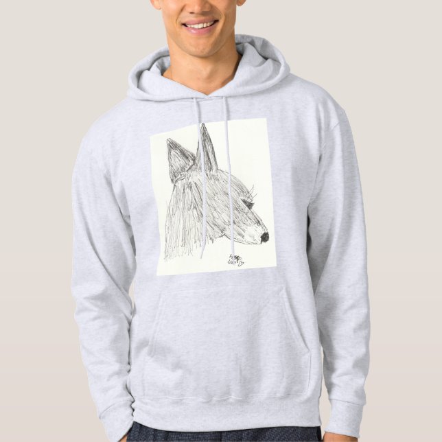 Hund Sketch Hoodie (Framsida)