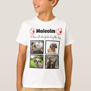 Hund - skräddarsydd 4-fotot-shirt för pojkar t shirt
