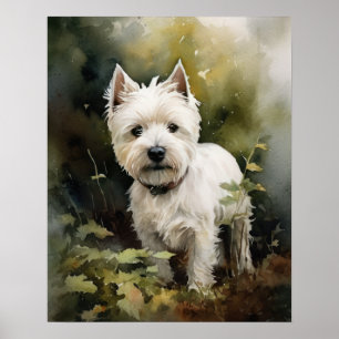 Hund Skriv ut på väster Highland White Terrier  Po Poster