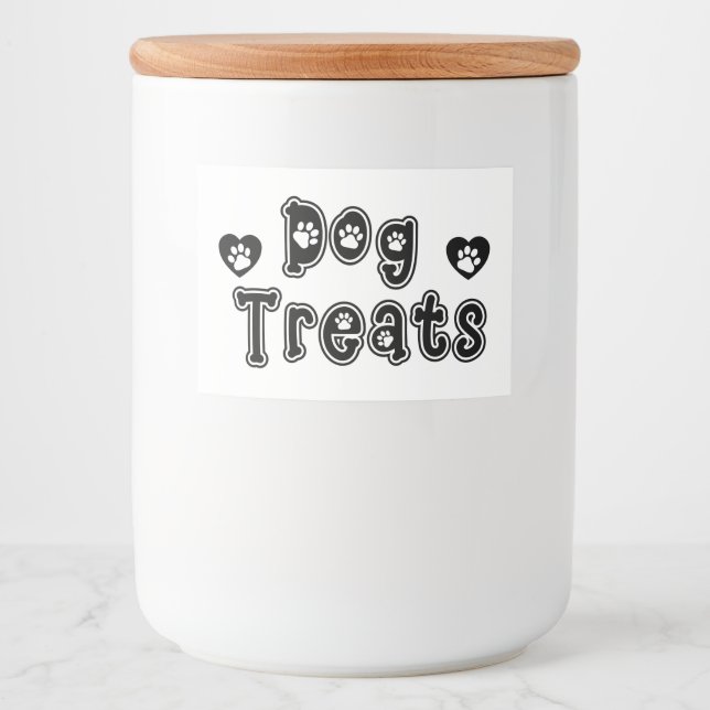 Hund: Skriv ut text på webbsidor Mat Etiketter (Framsida)