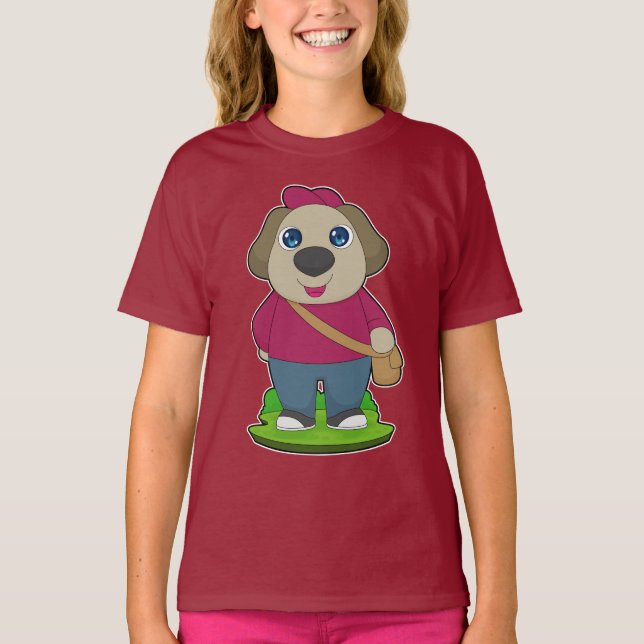 Hund skuldersäck t shirt (Framsida)