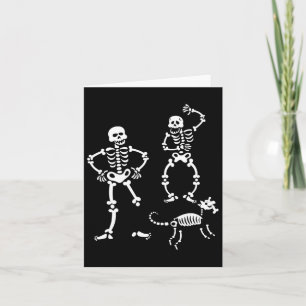 Hund Skull Skeleton som kör Halloween Costume Part Kort