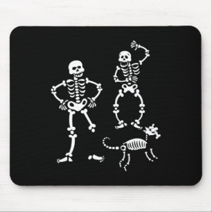 Hund Skull Skeleton som kör Halloween Costume Part Musmatta