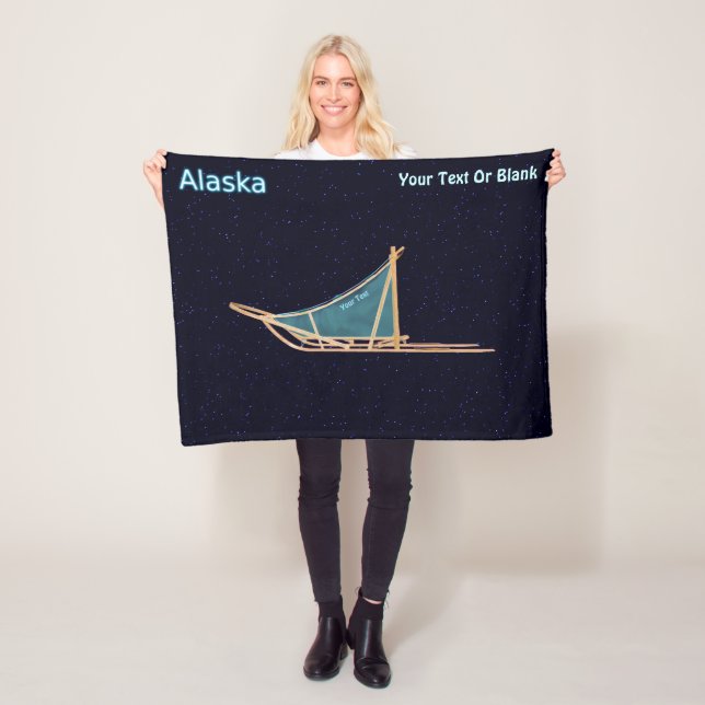 Hund Sled - Alaska Fleecefilt (På plats)