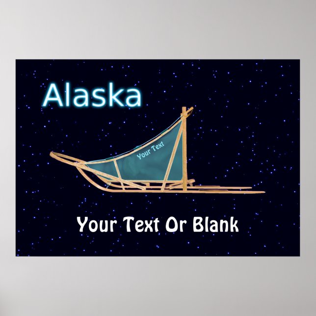 Hund Sled - Alaska Poster (Framsidan)