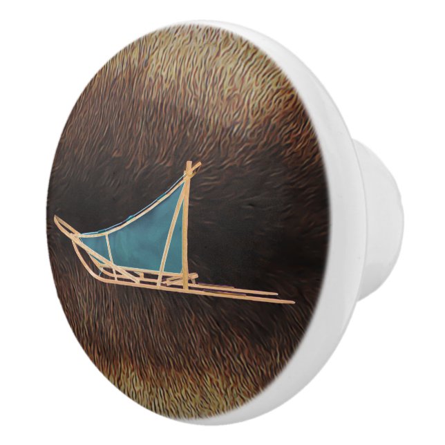 Hund Sled on Västindiou Päls Knopp (Höger)