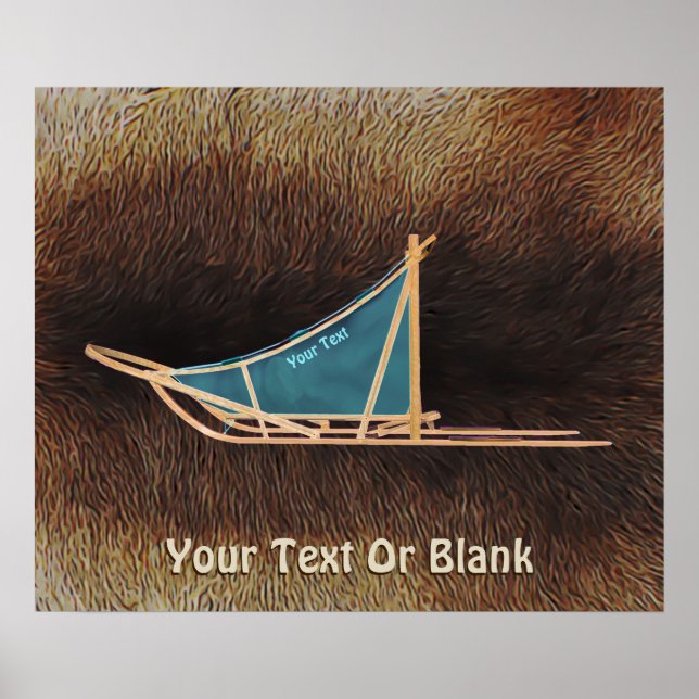 Hund Sled on Västindiou Päls Poster (Framsidan)