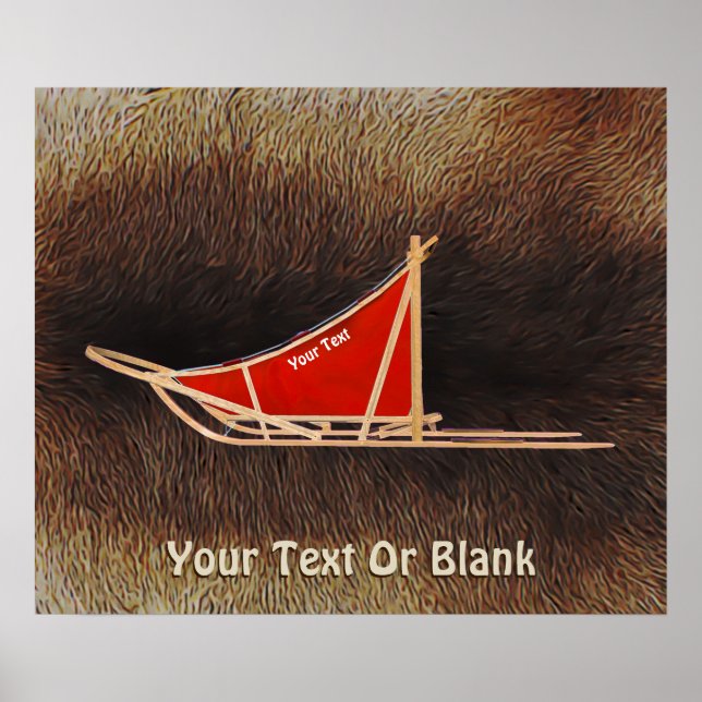 Hund Sled on Västindiou Päls Poster (Framsidan)