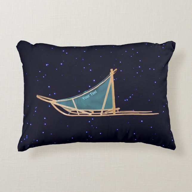 Hund Sled Prydnadskudde (Framsidan)