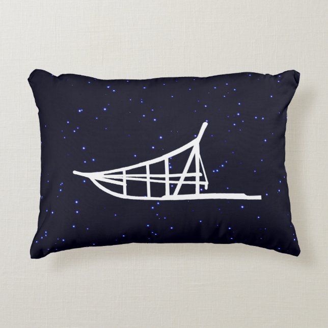 Hund Sled Prydnadskudde (Framsidan)