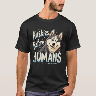 Hund Sledding Mushing Äventyr Huskyeam Winter roli T Shirt