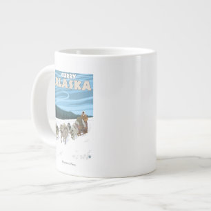 Hund Sledding Scene - Curry, Alaska Jumbo Mugg