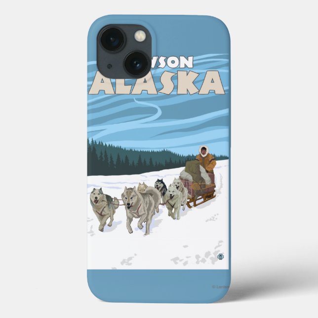 Hund Sledding Scene - Dawson, Alaska (Baksida)