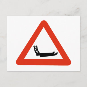 Hund Sleds Crossing, Traffic Sign, Grönland Vykort