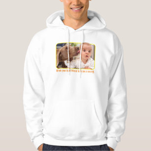 Hund Slickande Baby Ear Hoodie
