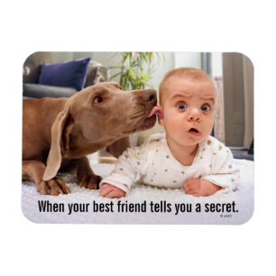 Hund Slickande Baby Ear Magnet