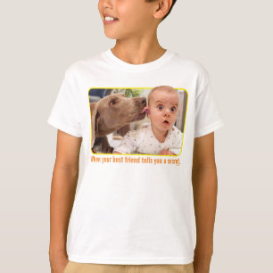 Hund Slickande Baby Ear T Shirt