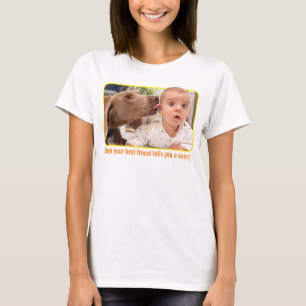 Hund Slickande Baby Ear T Shirt