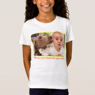 Hund Slickande Baby Ear T Shirt