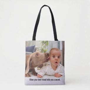 Hund Slickande Baby Ear Tygkasse