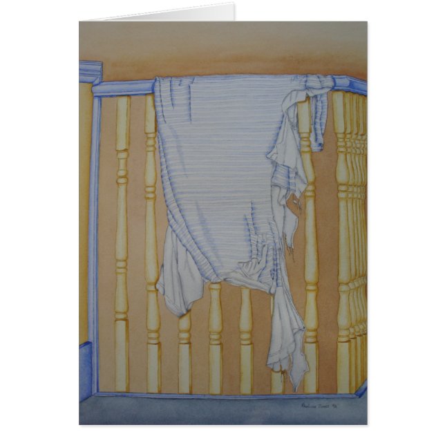 hund sliten nattlig humoristisk konstdesign hälsningskort (Framsidan)