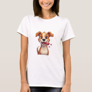Hund Smilande kvinnor's T-shirt