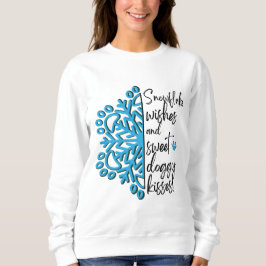 Hund Snowflake Doggy Kisses T Shirt