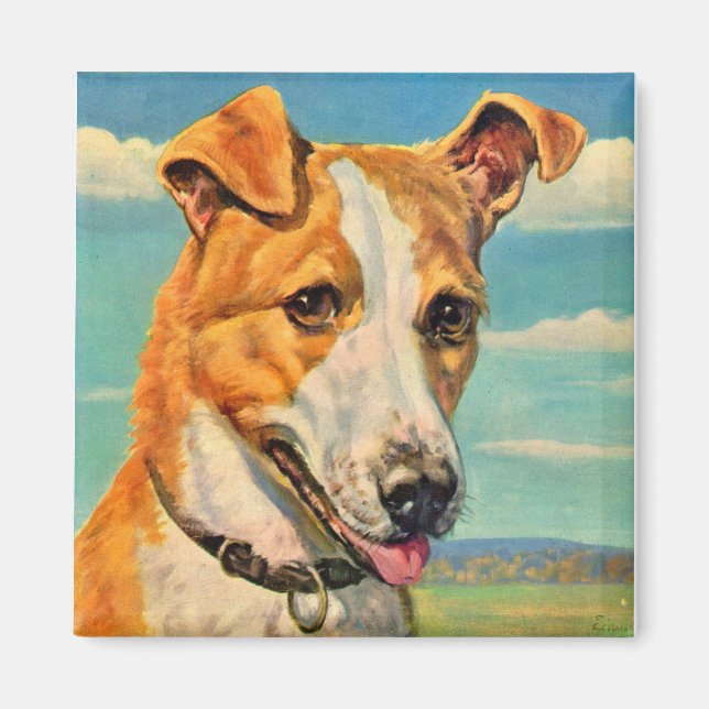 hund snygg hund magnet (Framsidan)