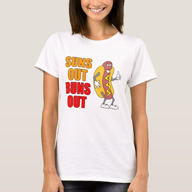 Hund sol ut Bunden ut från udda Hetter T Shirt (Framsida)