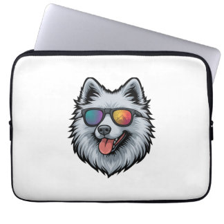 Hund Solglasögon Berg Solnedgång Reflex Laptop Fodral