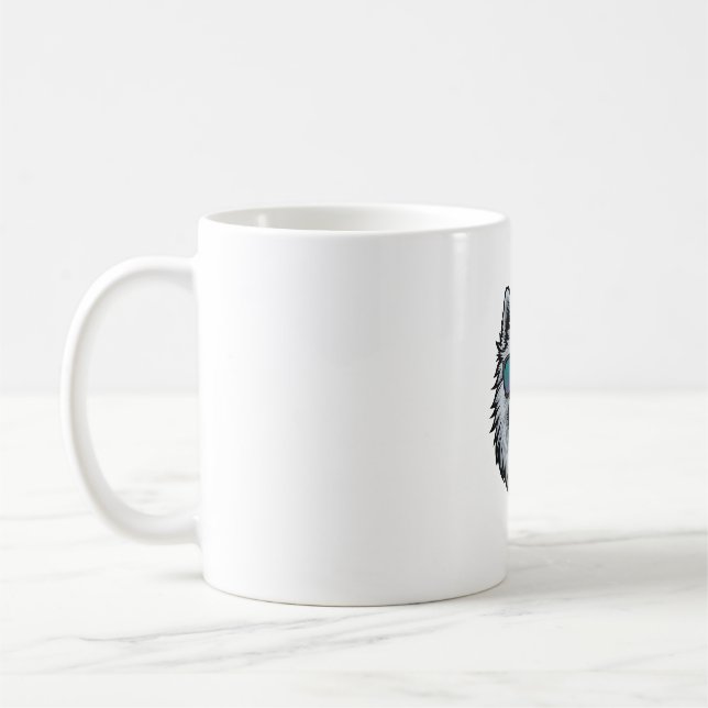 Hund Solglasögon Berg Solnedgång Reflexion Kaffemugg (Vänster)