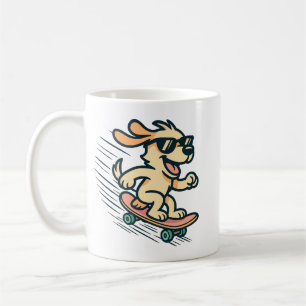 Hund som åker skateboard kaffemugg