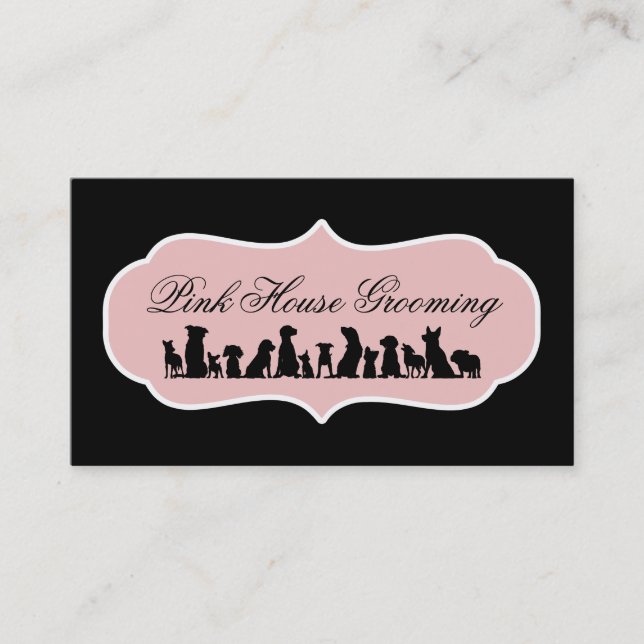 Hund som ansar visitkortar visitkort (Framsida)