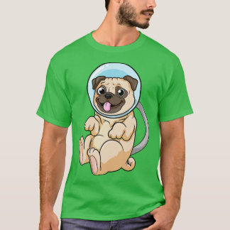 Hund som astronaut i rymden t shirt