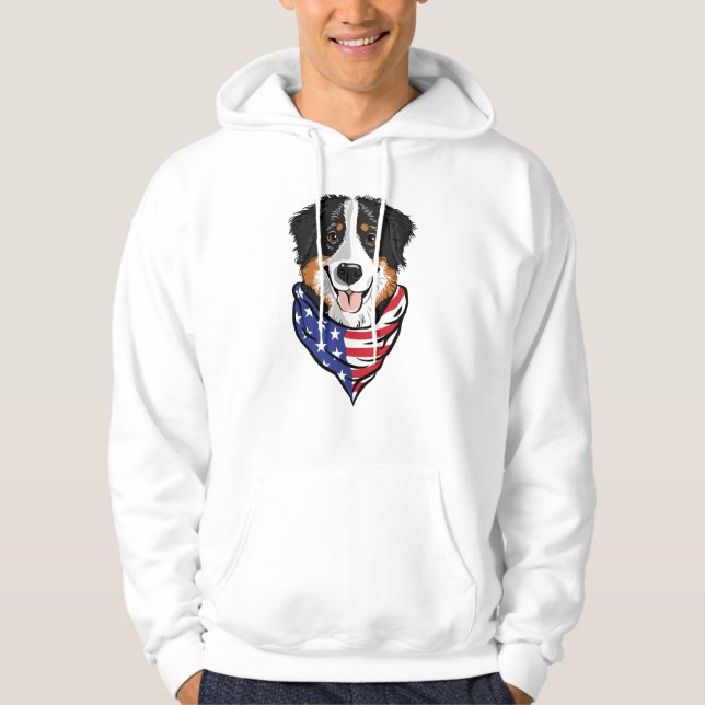 Hund som bär halsduk hoodie (Framsida)