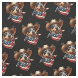 Hund som bär hatt och amerikansk flagga bandana tyg