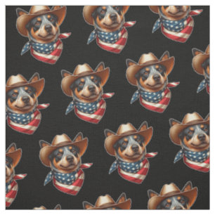 Hund som bär hatt och amerikansk flagga bandana tyg