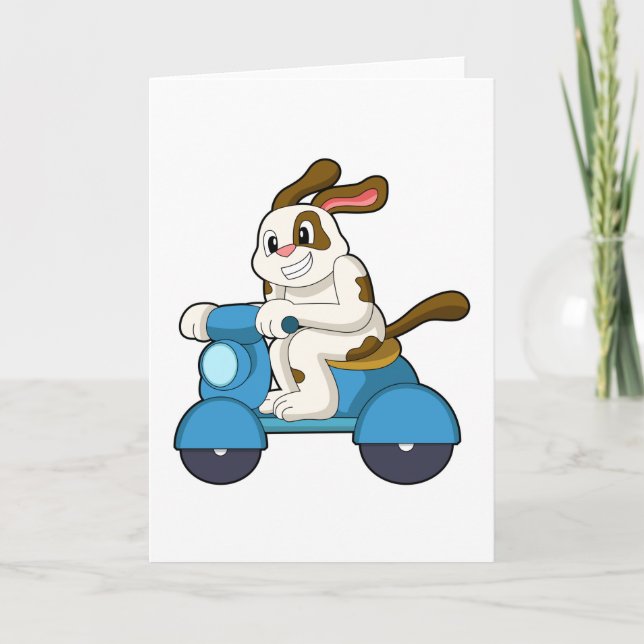 Hund som Biker med Scooter.PNG Kort (Framsida)