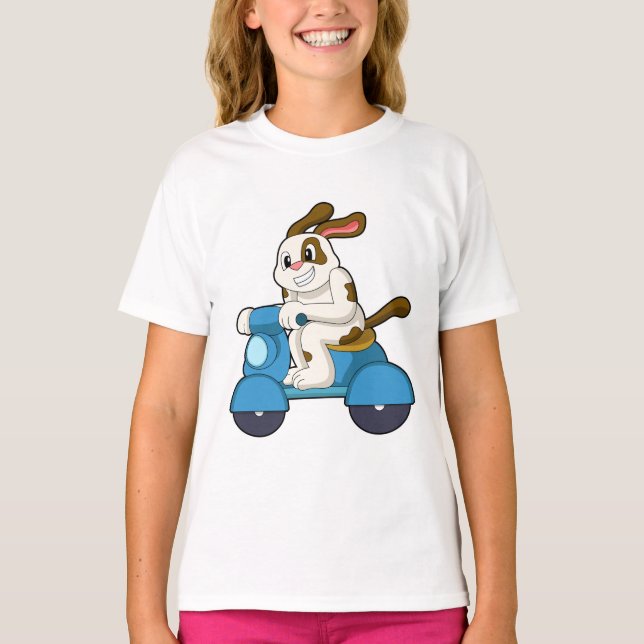 Hund som Biker med Scooter.PNG T Shirt (Framsida)